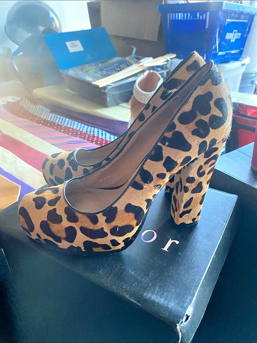 Steve Madden Leopard Print Platform Heels